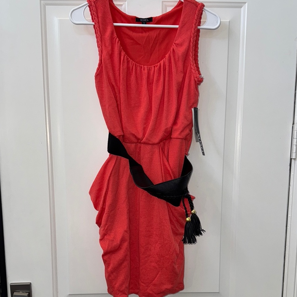 XOXO Coral Sleeveless Mini Dress - Picture 1 of 5